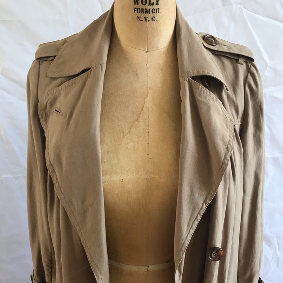 NEVER WORN ANTHROPOLOGIE light trench beige - S - Picture 3 of 7